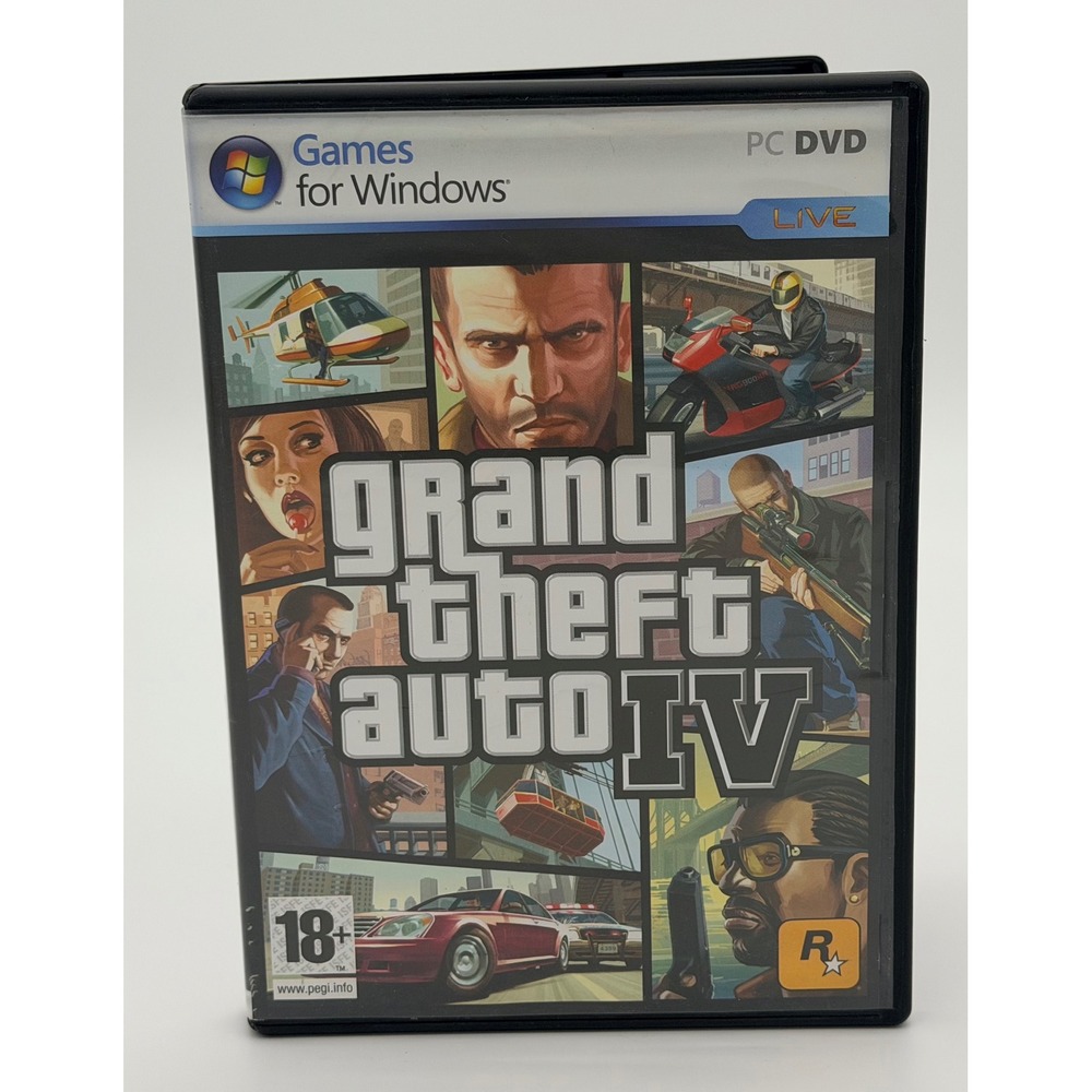 Grand Theft Auto IV 4 Windows Live PC/DVD with Map